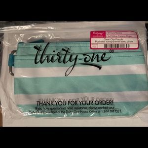 2 clear clip pouches from Thirty-One